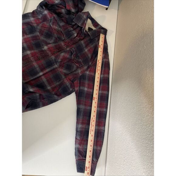 FREEDOM FOUNDRY XL Faux Fur Sherpa Lined Shacket Shirt Mens Corduroy Check Plaid - Picture 11 of 12